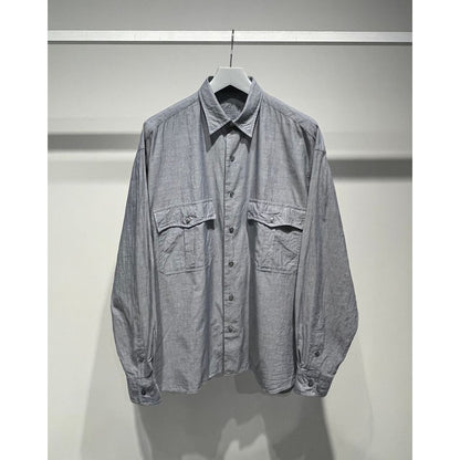 PORTER CLASSIC ROLL UP CHAMBRAY SHIRT