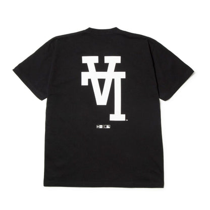 NEW ERA  半袖 コットン Tシャツ MLB Upside Down ロサンゼルス・ドジャース ブラック レギュラーフィット