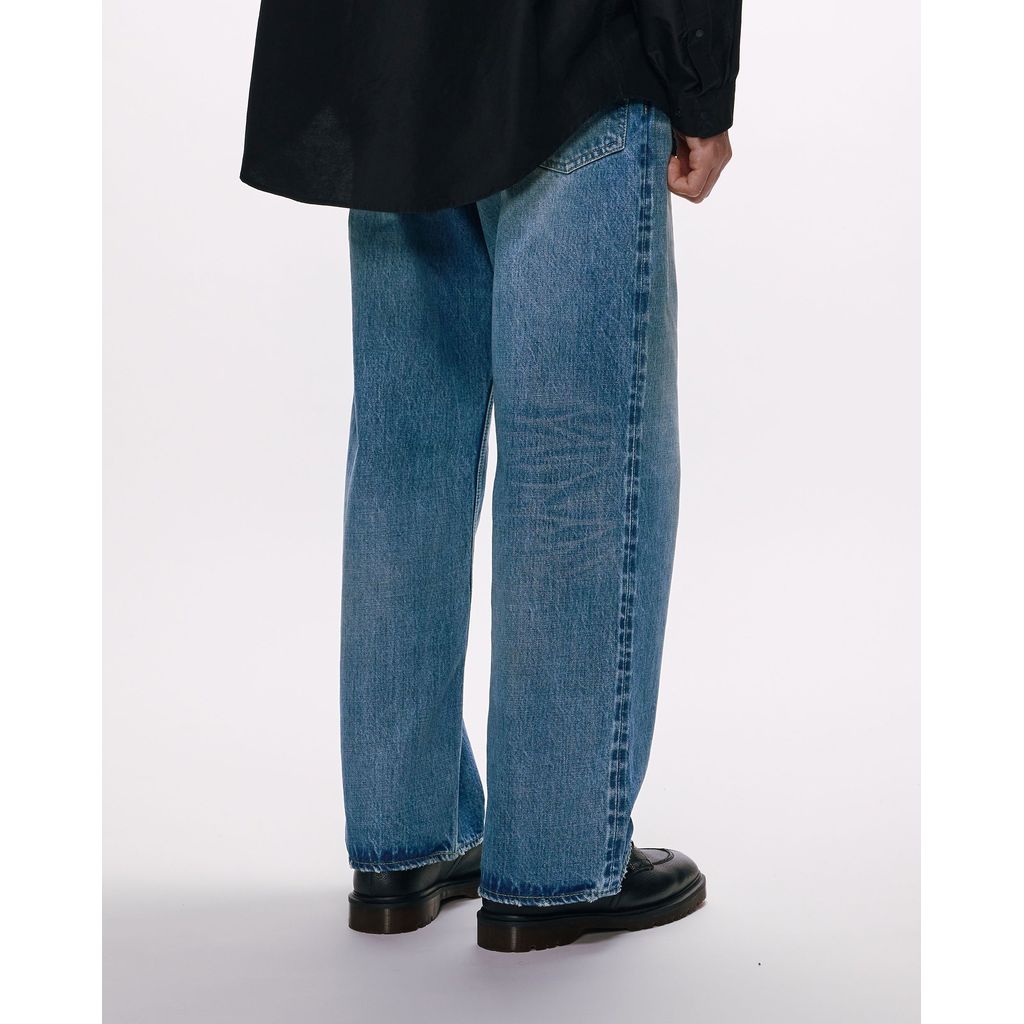 marka ORGANIC COTTON 13.5oz SELVEDGE DENIM WIDE LEG JEANS