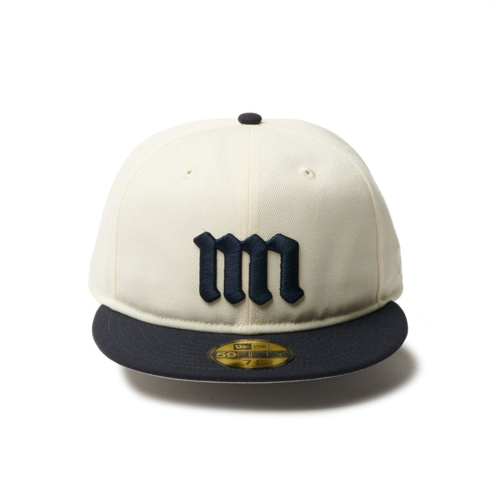 NEW ERA  59FIFTY ソフトバックラム Powered by GORO NAKATSUGAWA(min-nano) クローム ネイビーバイザー