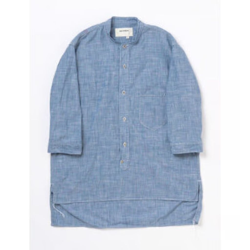 anachronorm HALF SLEEVE PULLOVER SHIRT INDIGO