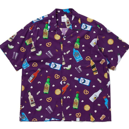BEDWIN & THE HEARTBREAKERS S/S OPEN COLLAR ALOHA SHIRT "ROGERS"