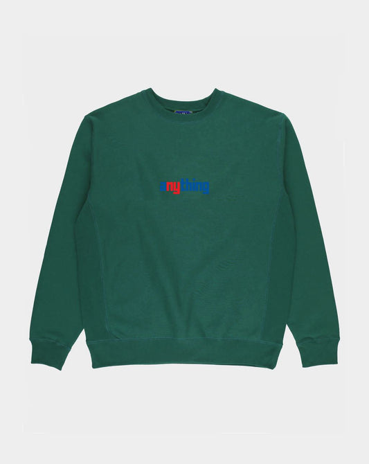 aNYthing Speedball Crew Neck Fleece - Forest Green