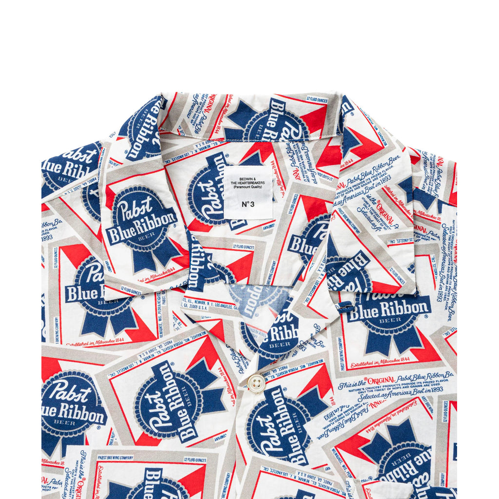 BEDWIN & THE HEARTBREAKERS Pabst Ex. S/S OPEN COLLAR SHIRT "COLIN"