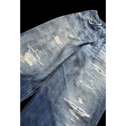 TALKING ABOUT THE ABSTRACTION DENIM PRINT WIDE PT