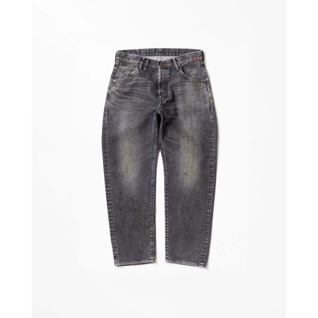 ANACHRONORM  REGULAR TAPERED WASHED 5P BLACK DENIM PANTS