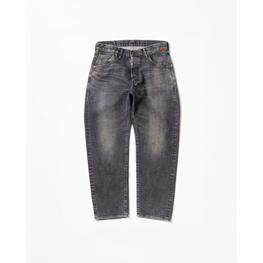 ANACHRONORM  REGULAR TAPERED WASHED 5P BLACK DENIM PANTS
