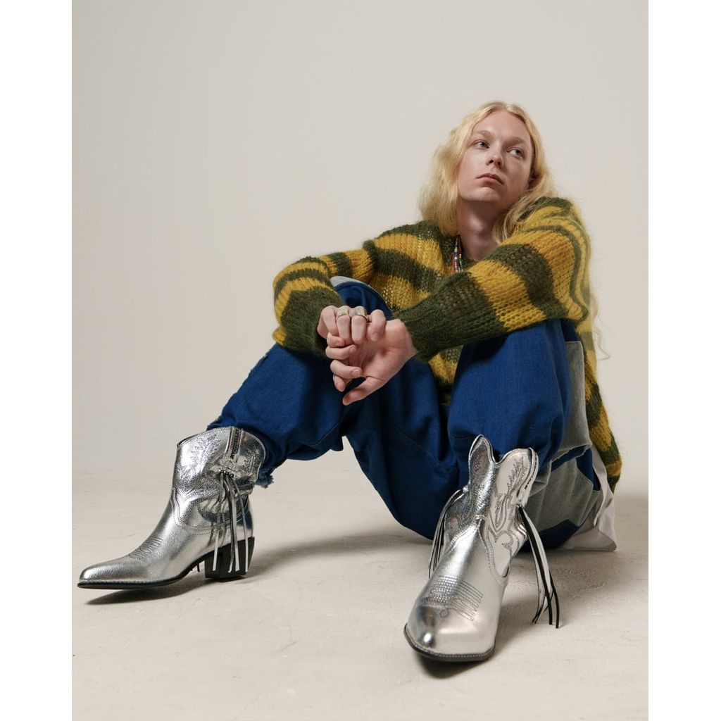 AMBERGLEAM Mesh Mohair knit