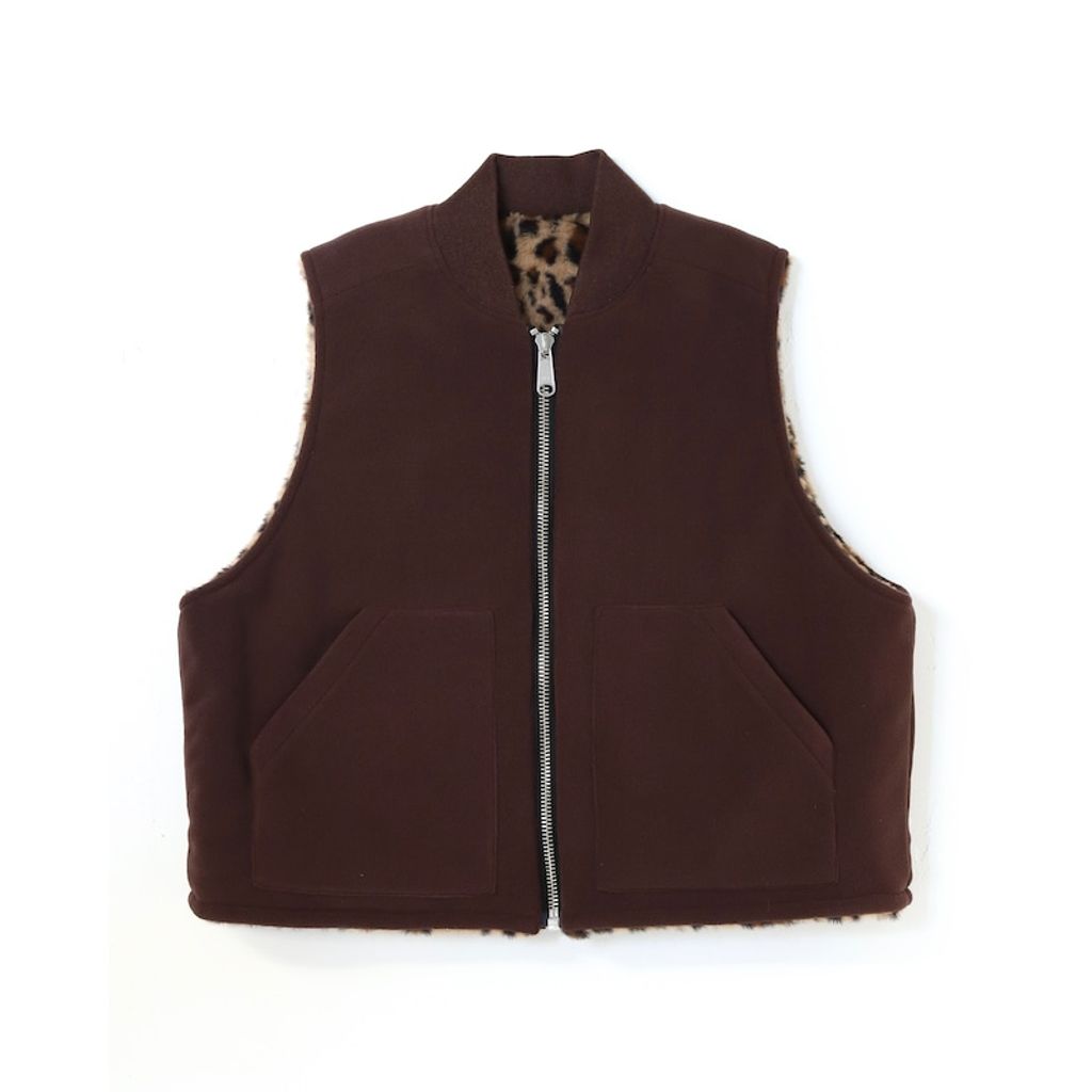 AMBERGLEAM Leopard Reversible Vest