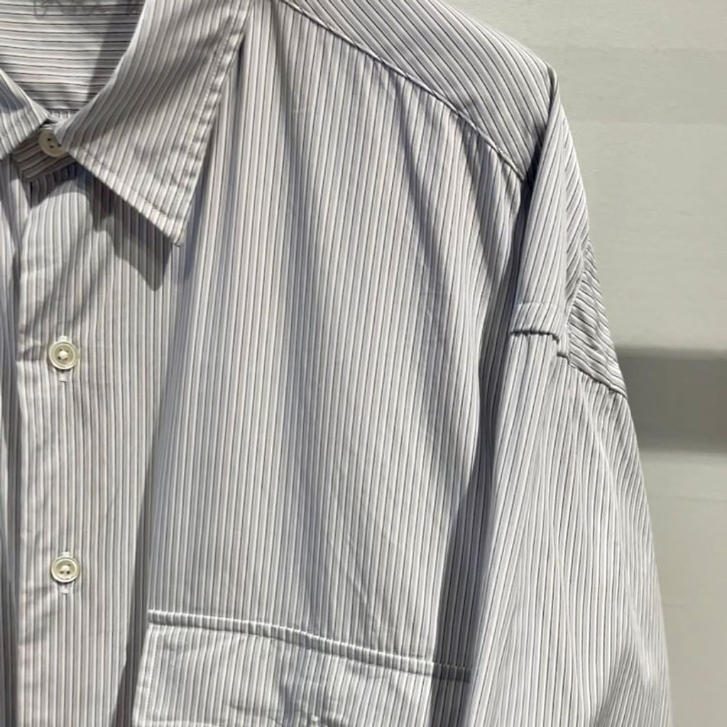 PORTER CLASSIC ROLL UP STRIPE SHIRT