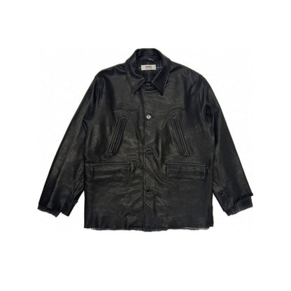 DAIRIKU Shinig Collar Leather Jacket