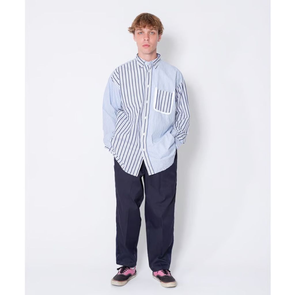 BEDWIN & THE HEARTBREAKERS L/S STRIPE BIG SHIRT "EWAN"
