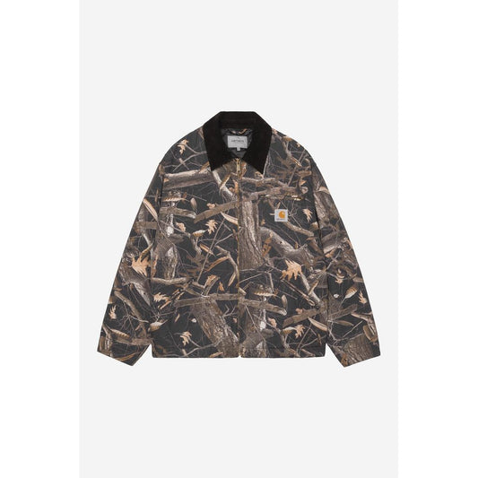 CARHARTT WIP OG Detroit Jacket（colorCamo Feather Tree, Black / Black, Heavy stone wash）