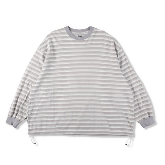 is-ness BALLOON STRIPES LONG SLEEVE T SHIRT