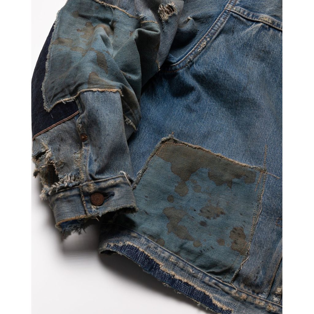 ANACHRONORM  AN290 HARD REMAKED FRONT TUCK DENIM JACKET INDIGO