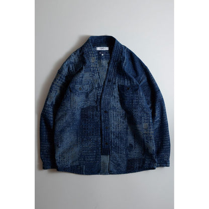 FDMTL BORO JAQUARD HAORI SHIRT RINSE