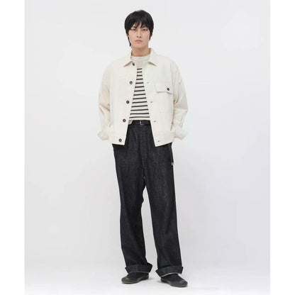 MHL. CANTON LIGHT DENIM TROUSERS