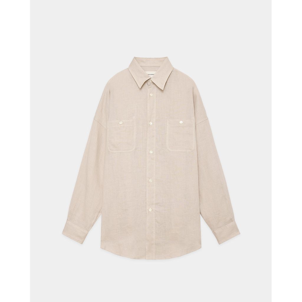 MARKAWARE  HEMP SHIRTING TENT LONG SHIRT