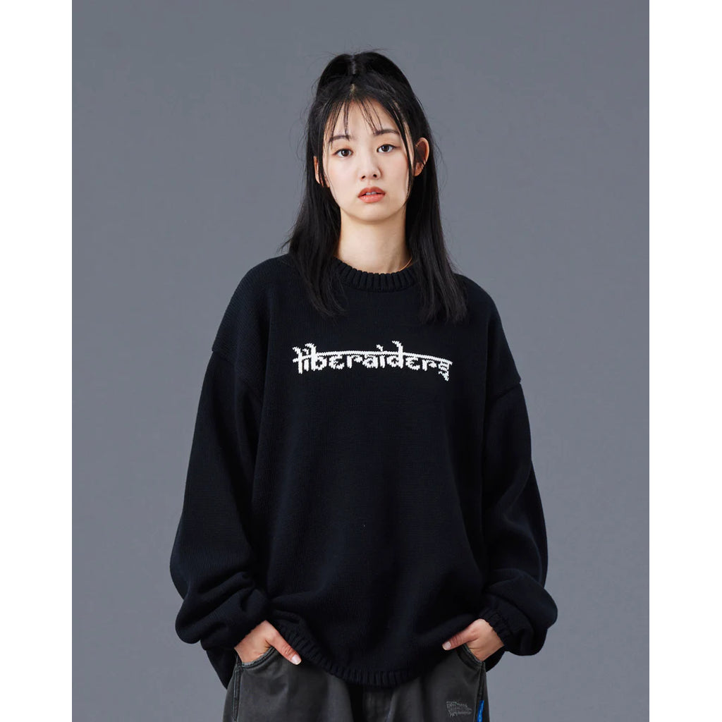 Liberaiders  WOVEN LOGO KNIT SWEATER 774012503