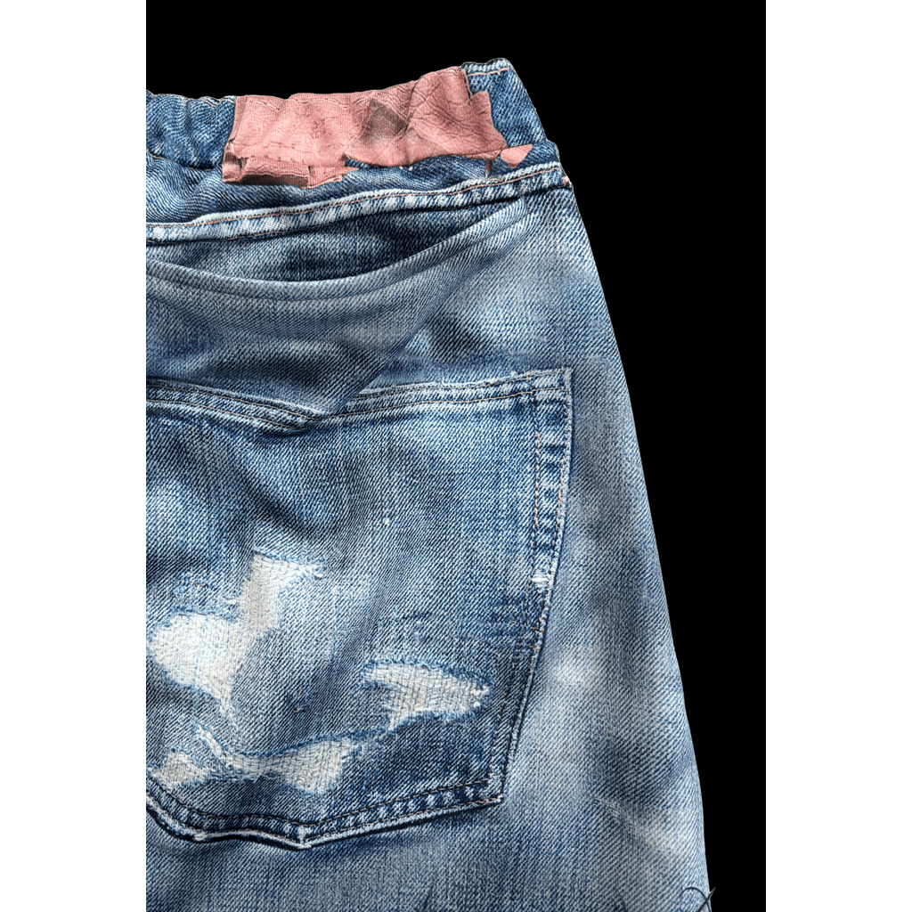 TALKING ABOUT THE ABSTRACTION DENIM PRINT WIDE PT