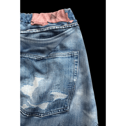 TALKING ABOUT THE ABSTRACTION DENIM PRINT WIDE PT