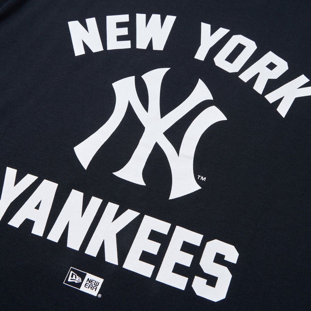 NEW ERA 長袖 コットン Tシャツ ニューヨーク・ヤンキース ネイビー レギュラーフィット