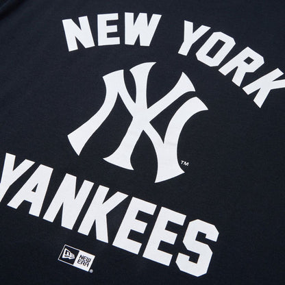 NEW ERA 長袖 コットン Tシャツ ニューヨーク・ヤンキース ネイビー レギュラーフィット
