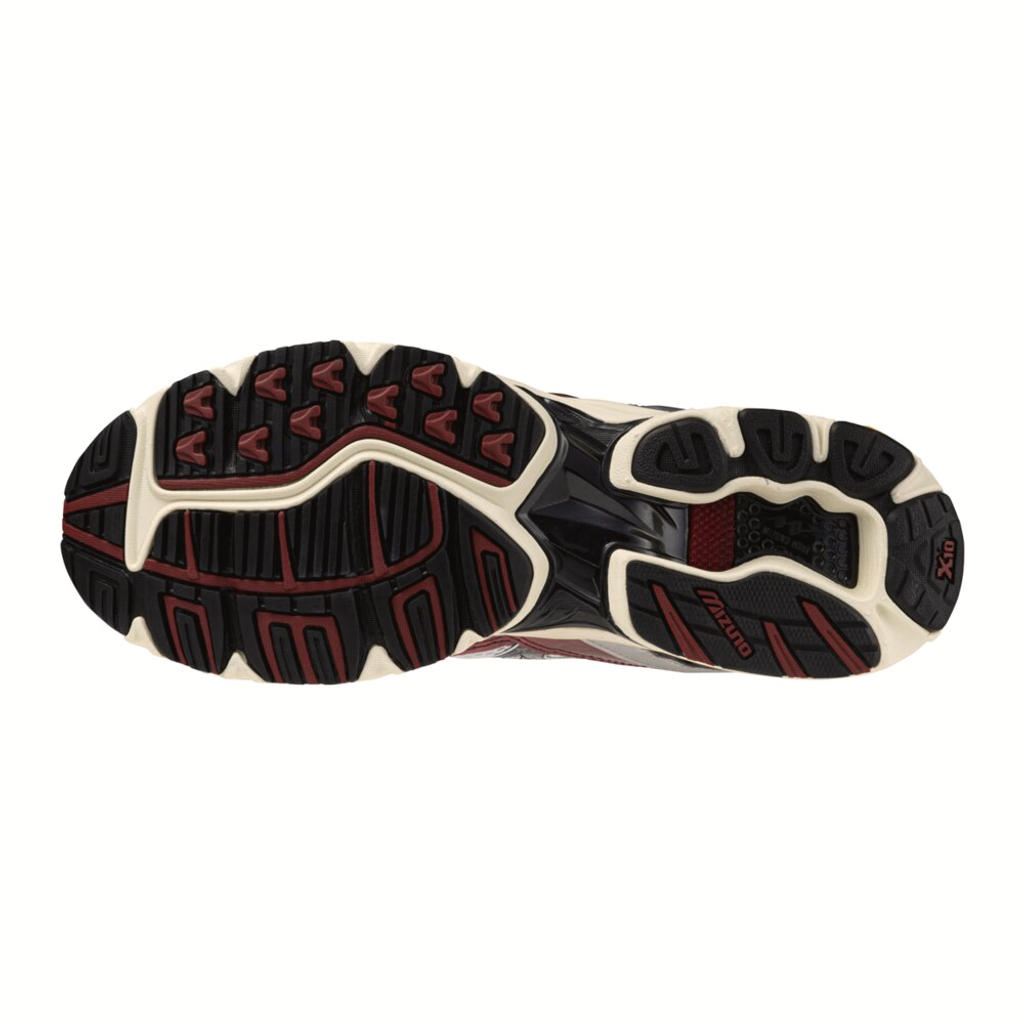 MIZUNO WAVE RIDER 10（ホワイト×ブラック×ワインレッド）