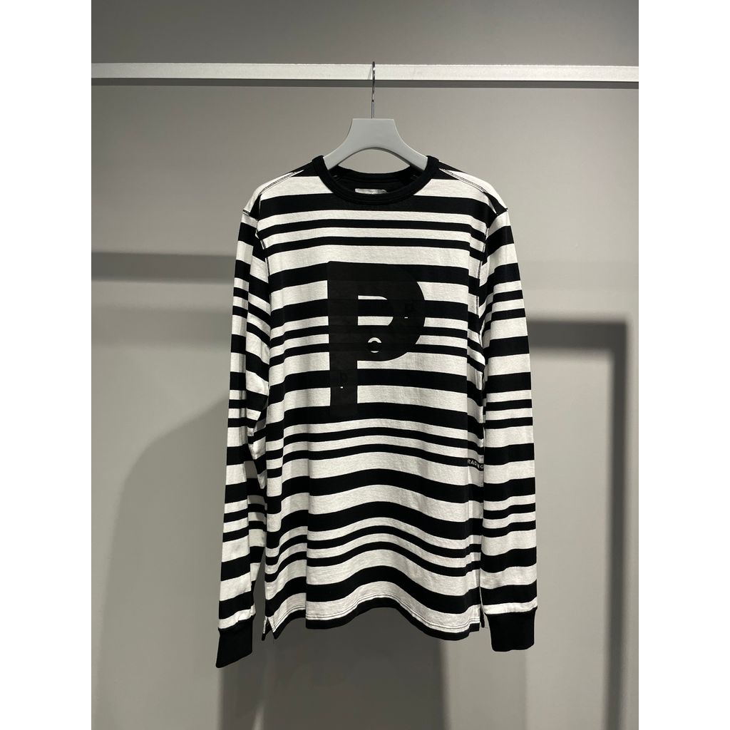 訳あり POP TRADING COMPANY  LONG SLEEVE T-SHIRT BIG P STRIPED