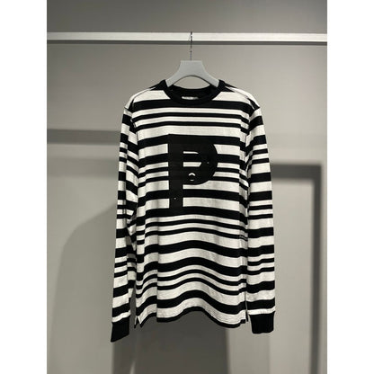 訳あり POP TRADING COMPANY  LONG SLEEVE T-SHIRT BIG P STRIPED