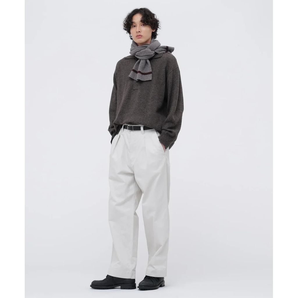 MHL. ORGANIC COTTON CHINO TWILL TROUSERS