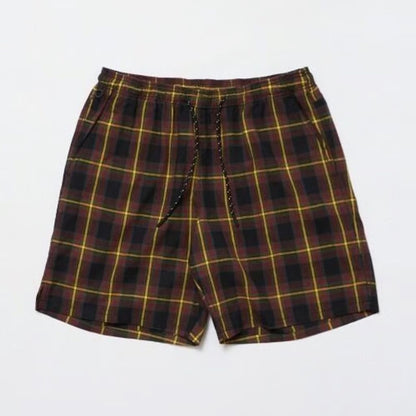 bal WASHED PLAID ELASTIC WAIST SHORT