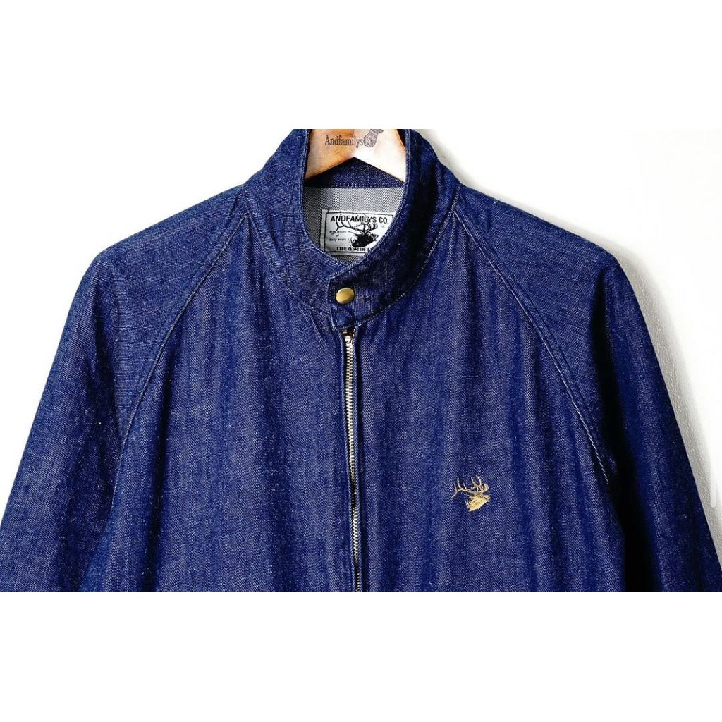 ANDFAMILYS DENIM HARRINGTON JACKET/INDIGO