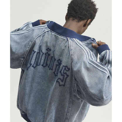 adidas Originals メンズ スリーストライプス トラックトップ（ジャージ）　ライトデニム　