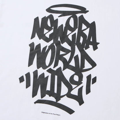 NEW ERA 長袖 オーバーサイズド コットン Tシャツ Tagging ホワイト