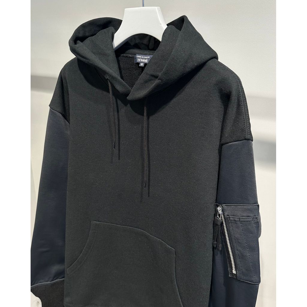 COMME des GARCONS HOMME MILITALY MIX SWEAT HOODY（BLACK）