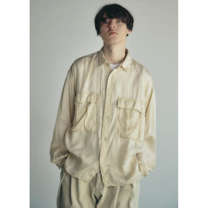 is-ness Cupro Military Shirt