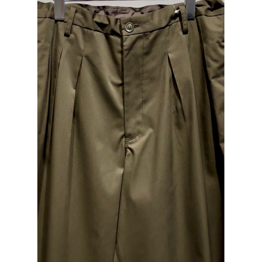 Y's for men T/C TWILL PANTS WITH 12-TUCKS（KAHKI）