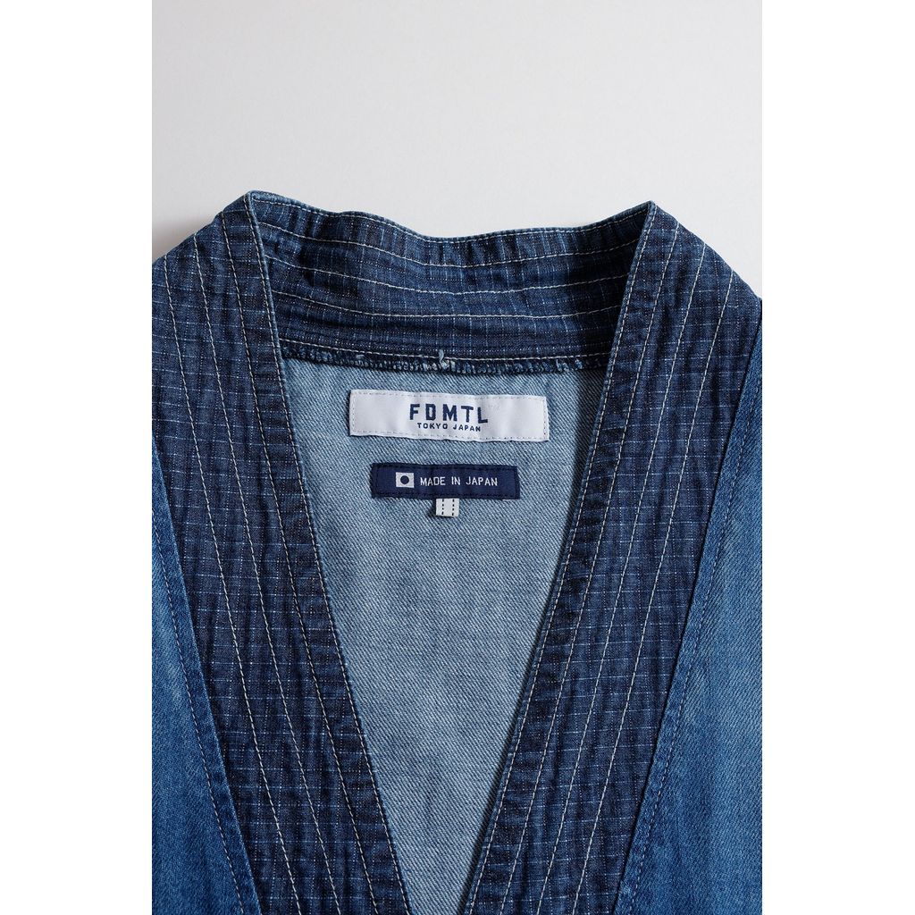 FDMTL DENIM HAORI S/S SHIRT 3YR WASH