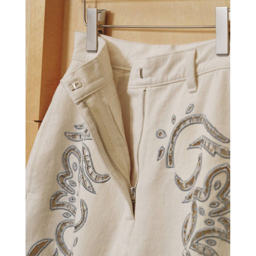 TODAYFUL Cut Lace Twill Pants