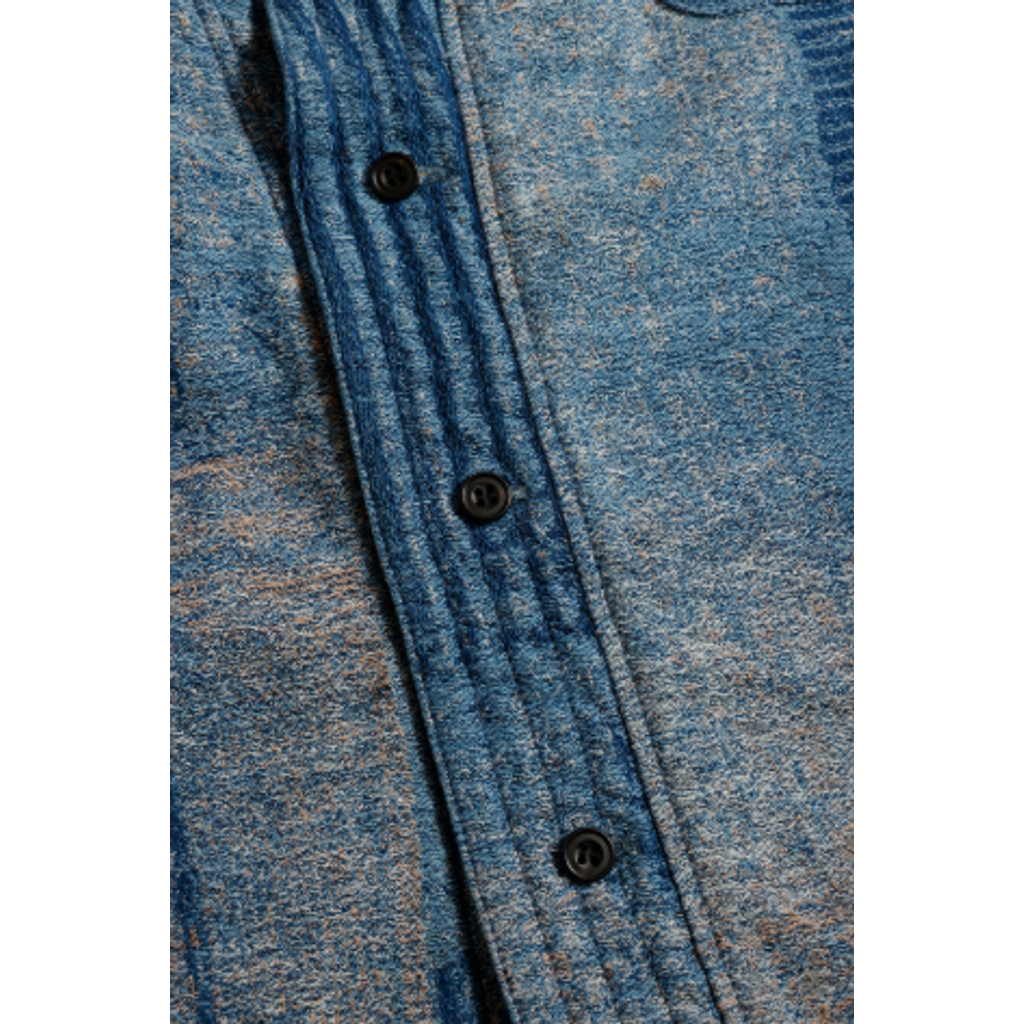 FDMTL BORO JAQUARD HAORI SHIRT 3YR WASH