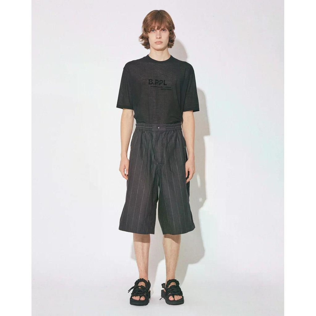 beautiful people cotton stripesuiting reversible shorts