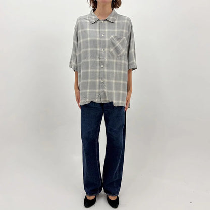 REMI RELIEF RN30389055  レーヨンツイルオンブレS/Sシャツ 26ss