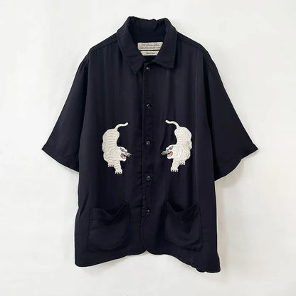 REMI RELIEF  レーヨンツイル スカ柄 S/S SHIRT(刺繍)