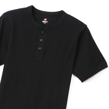 Hanes  BEEFY リブヘンリーネックTシャツ