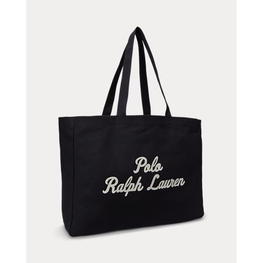 POLO RALPH LAUREN エンブロイダリー キャンバス トート（ BLACK）
