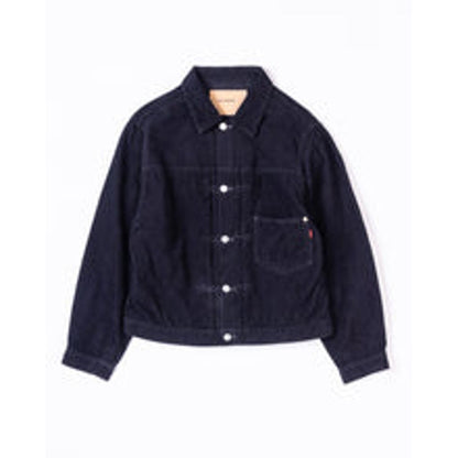 ANACHRONORM  SULFUR DYED CORDUROY FRONT TUCK JACKET SULFUR BLACK