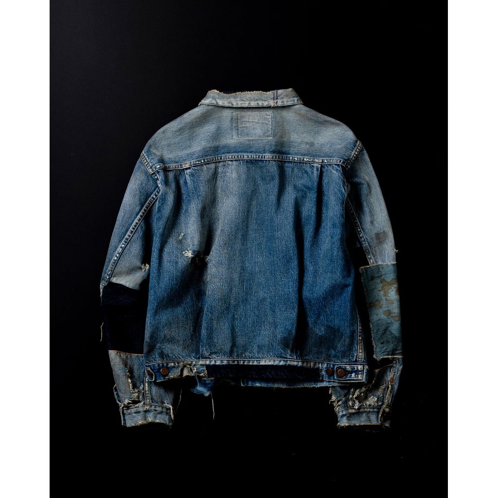 ANACHRONORM  AN290 HARD REMAKED FRONT TUCK DENIM JACKET INDIGO