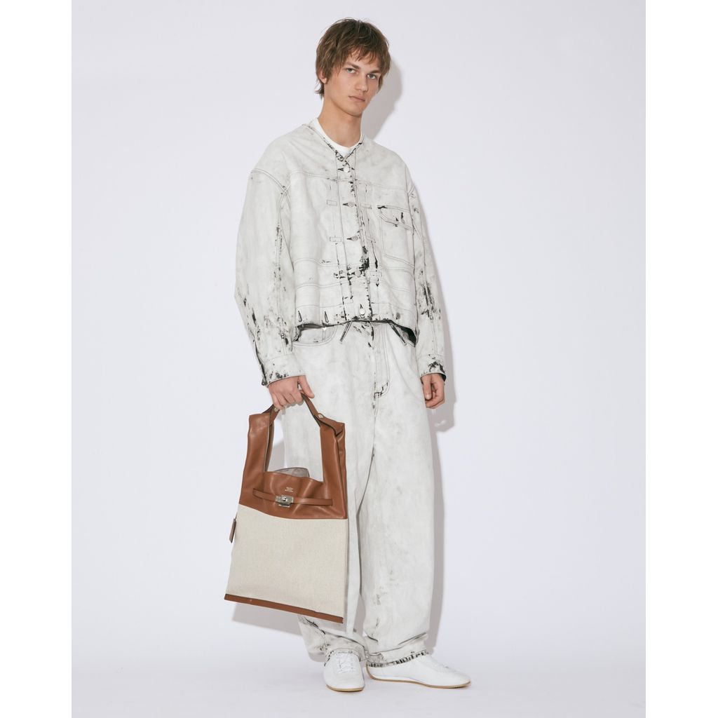 beautiful people left hand twill carved denim pants