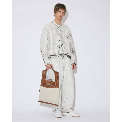 beautiful people left hand twill carved denim pants